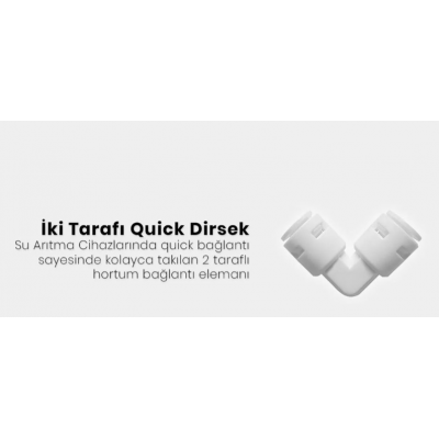 İki Tarafı Quick Dirsek (L Uzatma Dirsek) 1 Adet