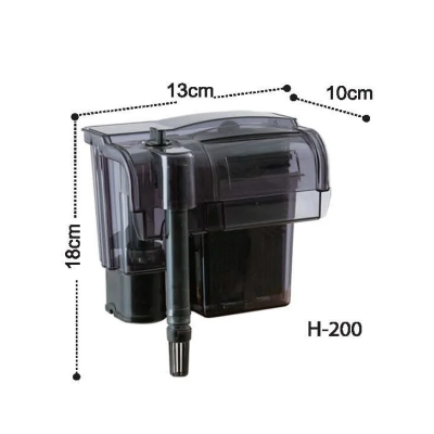 Dophin H200 Askılı Şelale Akvaryum Filtresi 250 L/S 4W