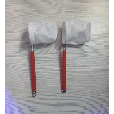 Teleskopik Yuvarlak Karides Kepçesi Kırmızı Renk