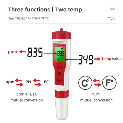 Multifunction TDS Metre 4 in 1 PH,TDS,EC ve Sıcaklık Ölçer